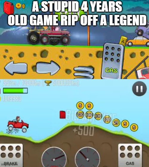this is the trash edicion of a legend | A STUPID 4 YEARS OLD GAME RIP OFF A LEGEND | image tagged in rip off,stupid people | made w/ Imgflip meme maker