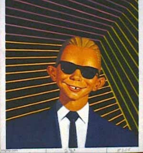 High Quality ALFRED E MAX HEADROOM Blank Meme Template