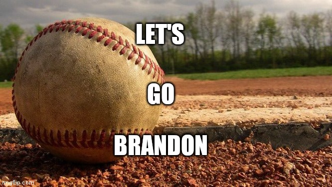 Baseball  | LET'S; GO; BRANDON | image tagged in baseball,funny memes | made w/ Imgflip meme maker