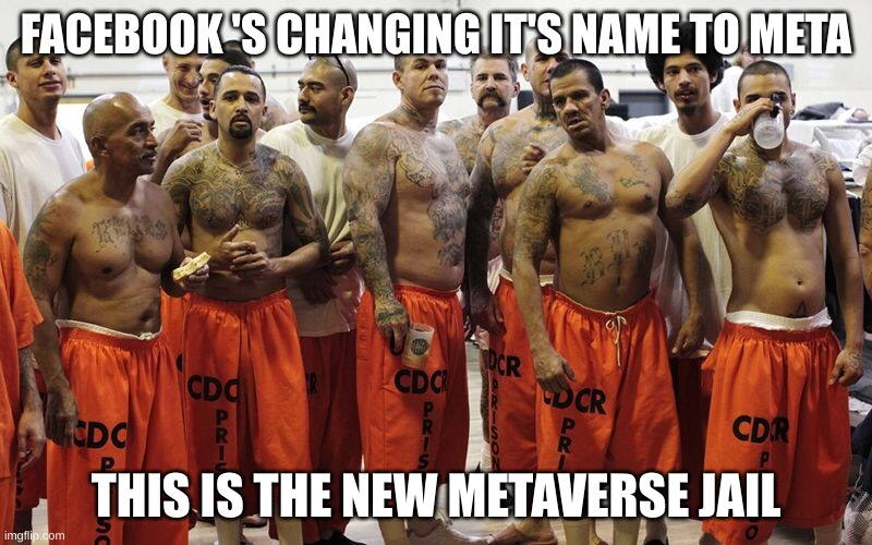 metaverse | FACEBOOK 'S CHANGING IT'S NAME TO META; THIS IS THE NEW METAVERSE JAIL | image tagged in jail | made w/ Imgflip meme maker