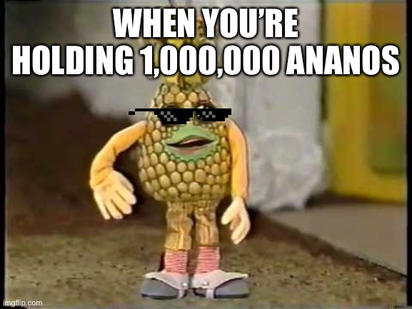 Ananas | WHEN YOU’RE HOLDING 1,000,000 ANANOS | image tagged in ananas | made w/ Imgflip meme maker