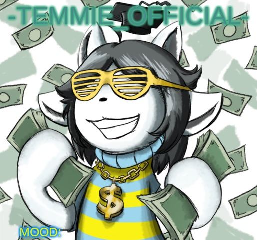 -Temmie_Official- announcement template Blank Meme Template