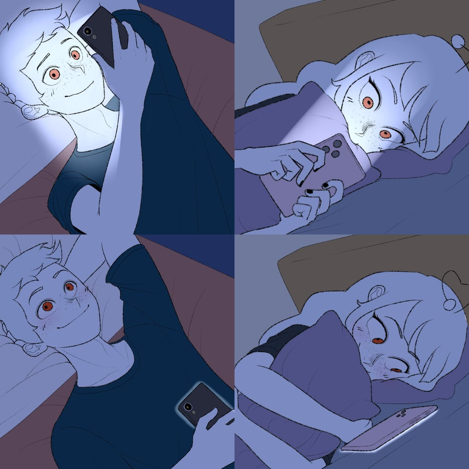 Texting in Bed Blank Meme Template