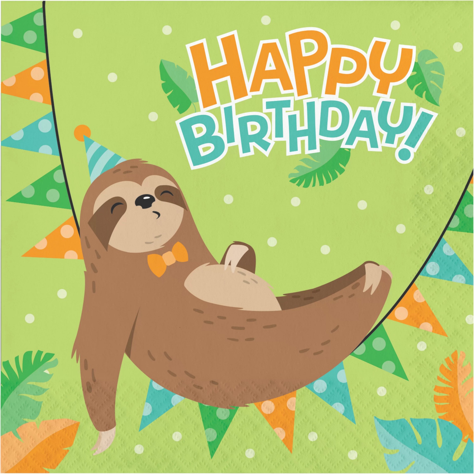 High Quality Sloth birthday Blank Meme Template