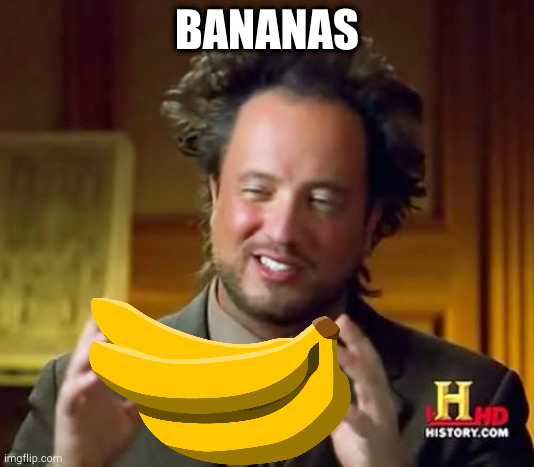 How do I describe people who believe in ancient aliens? | BANANAS | image tagged in memes,ancient aliens | made w/ Imgflip meme maker