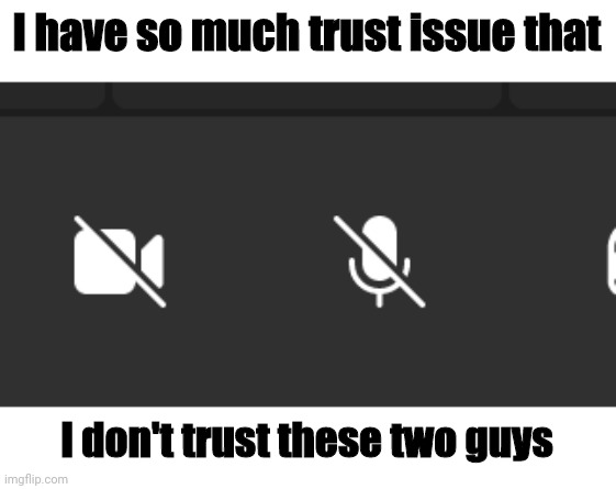Yes | I have so much trust issue that; I don't trust these two guys | image tagged in why | made w/ Imgflip meme maker