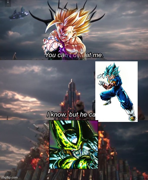 db legends meta be like: | image tagged in you can't defeat me,dragon ball z,dragon ball super,gaming,online gaming,video games | made w/ Imgflip meme maker