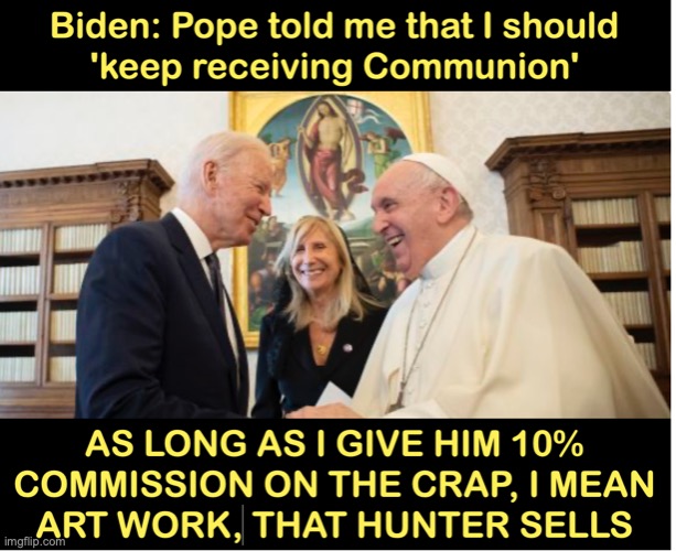 Joey meets the Pope | image tagged in joe biden,pope francis | made w/ Imgflip meme maker