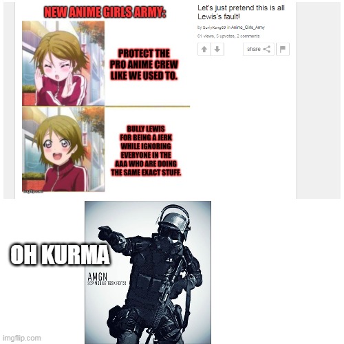 Betrayal be like | OH KURMA | image tagged in betrayal,anti lewis,anti anime | made w/ Imgflip meme maker