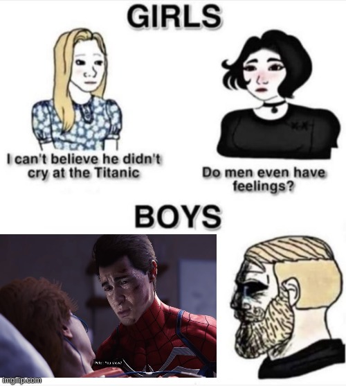 I actually cried at this part | image tagged in do men even have feelings | made w/ Imgflip meme maker