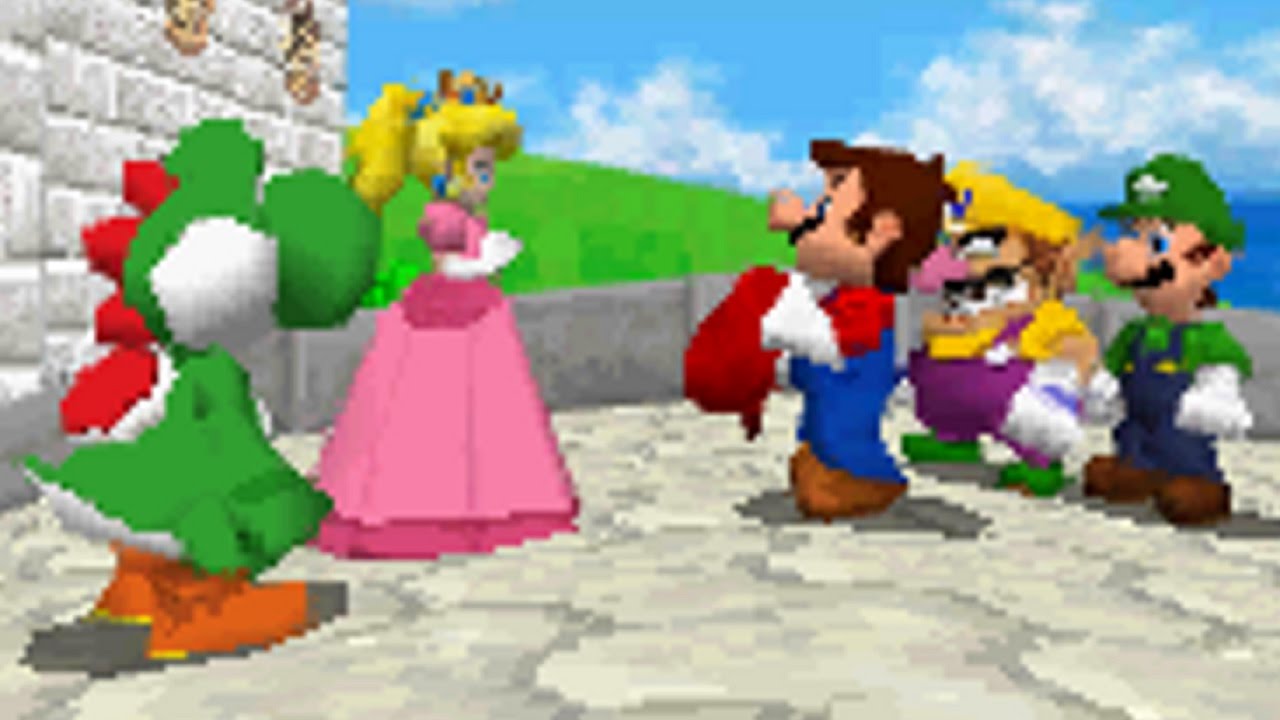 High Quality Mario 64 DS Ending Blank Meme Template