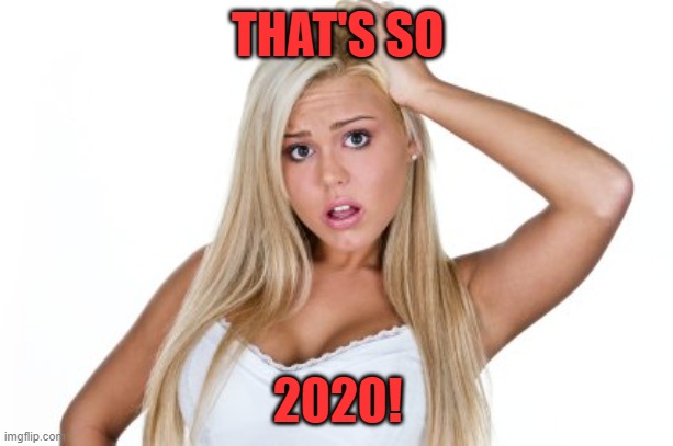 Dumb Blonde | THAT'S SO 2020! | image tagged in dumb blonde | made w/ Imgflip meme maker