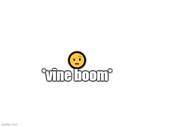 Blank White Template | 🤨
*vine boom* | image tagged in blank white template | made w/ Imgflip meme maker