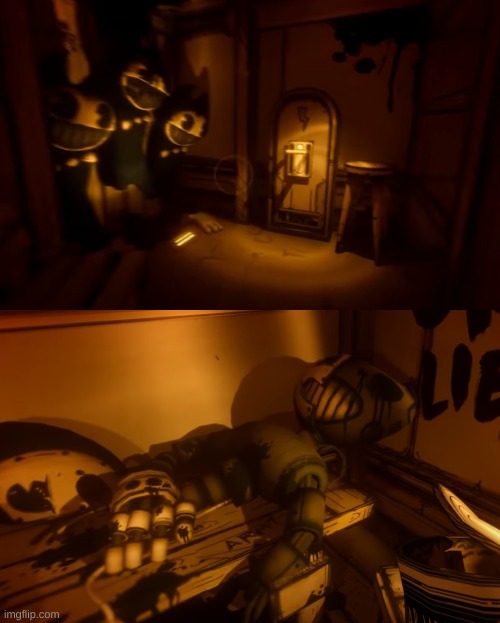 which one should i draw the trios or animatronic bendy? | made w/ Imgflip meme maker