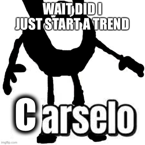 sorta |  WAIT DID I JUST START A TREND | image tagged in carselo | made w/ Imgflip meme maker
