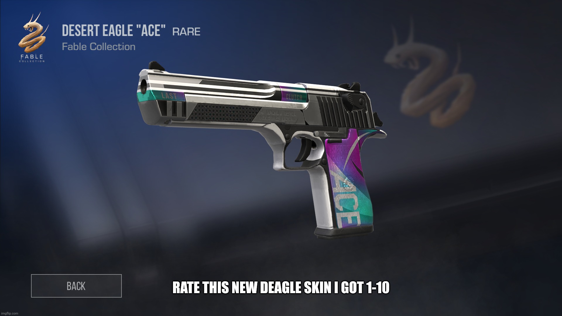 RATE THIS NEW DEAGLE SKIN I GOT 1-10 | made w/ Imgflip meme maker