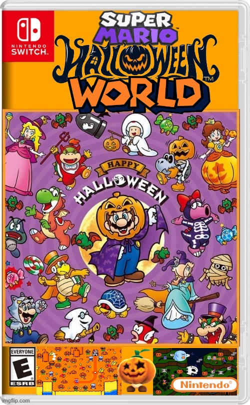 HAPPY HALLOWEEN! | image tagged in nintendo switch,super mario bros,halloween,spooktober,super mario,fake switch games | made w/ Imgflip meme maker