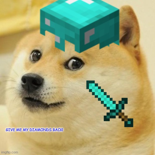 Ever minecraft player that plays on servers. | GIVE ME MY DIAMONDS BACK! | image tagged in lol | made w/ Imgflip meme maker