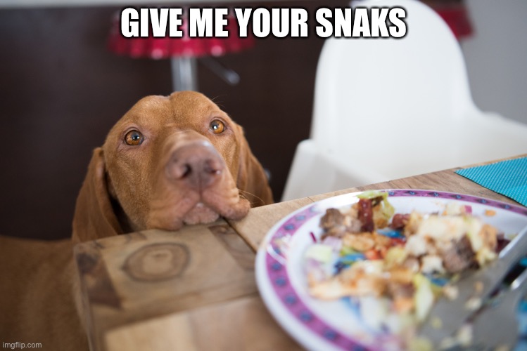 GIVE ME YOUR SNAKS | made w/ Imgflip meme maker