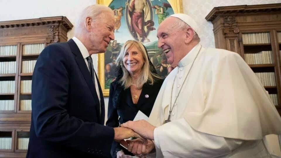 BIDEN & POPE BUTT BABY KILLERS Blank Meme Template