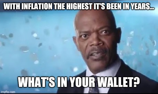 My wallet hasn't been looking very healthy. | WITH INFLATION THE HIGHEST IT'S BEEN IN YEARS... WHAT'S IN YOUR WALLET? | image tagged in memes | made w/ Imgflip meme maker