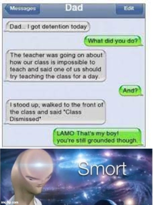 class dismissed | image tagged in meme man smort,memes,funny | made w/ Imgflip meme maker