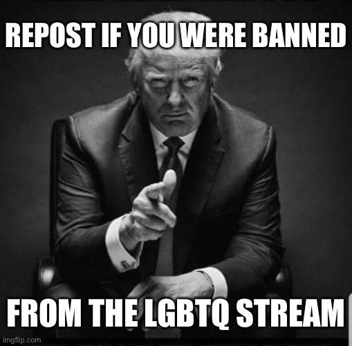 I’m proud of it. | REPOST IF YOU WERE BANNED; FROM THE LGBTQ STREAM | image tagged in trump,funny | made w/ Imgflip meme maker