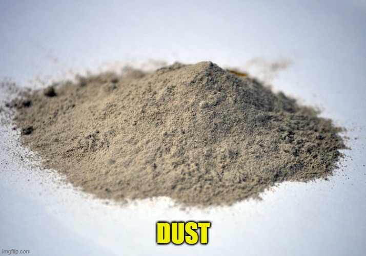 pile of dust | DUST | image tagged in pile of dust | made w/ Imgflip meme maker