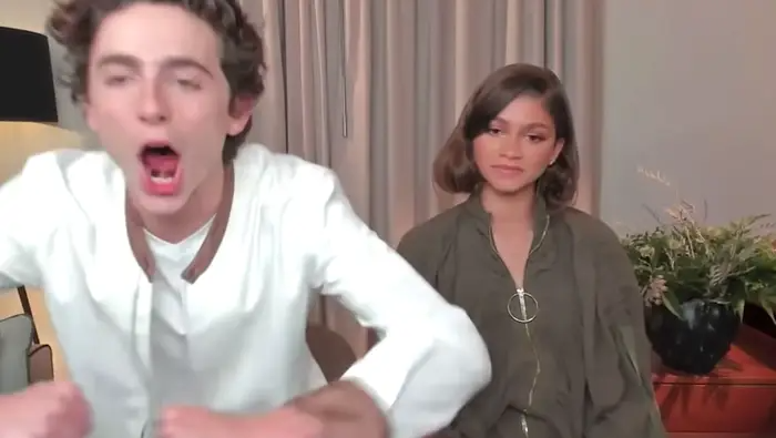 High Quality Zendaya and Timothee Chalamet Blank Meme Template