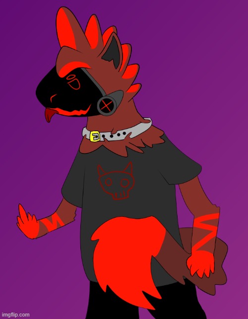 Some punk-ass protogen I drew | image tagged in furry,art,drawings,punk,why did i make this,i don't even like these types of people | made w/ Imgflip meme maker