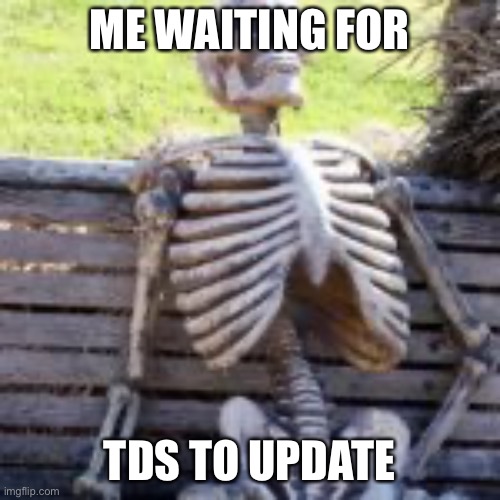 me waiting for tds to update. | ME WAITING FOR; TDS TO UPDATE | image tagged in roblox,tds memes | made w/ Imgflip meme maker