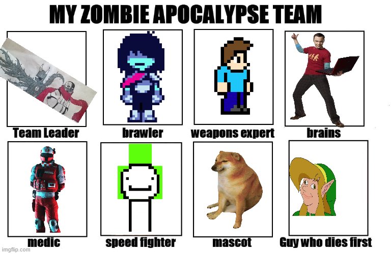 Team leaders :Shadow and Spike | image tagged in my zombie apocalypse team | made w/ Imgflip meme maker