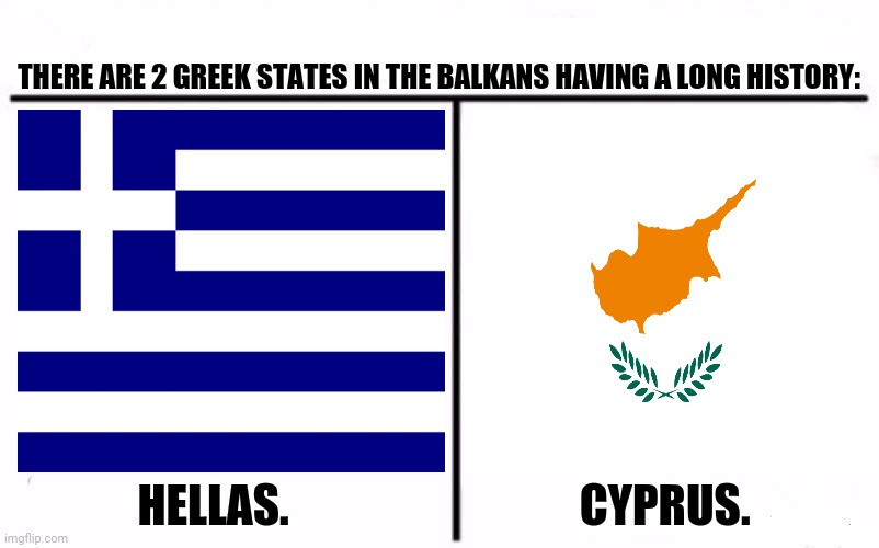 Who Would Win Blank | THERE ARE 2 GREEK STATES IN THE BALKANS HAVING A LONG HISTORY:; HELLAS.                                CYPRUS. | image tagged in memes,greeks,turkish | made w/ Imgflip meme maker