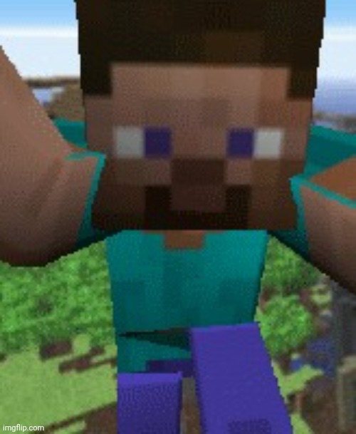 steve but in a 1998 game engine | image tagged in goldsrc steve | made w/ Imgflip meme maker