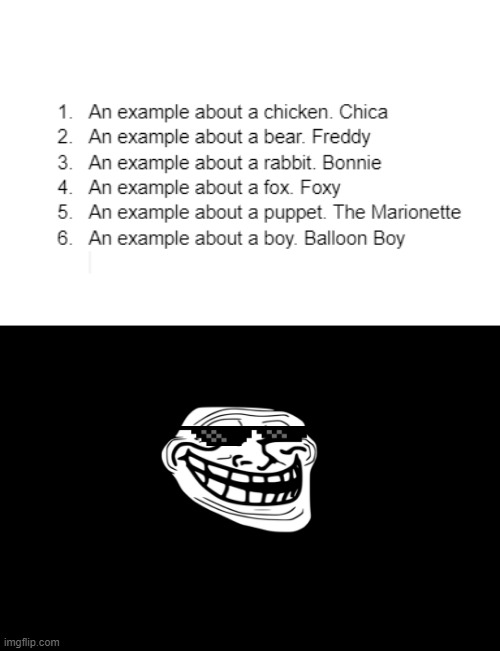 I just answered the FNAF characters | image tagged in memes,fnaf,lol | made w/ Imgflip meme maker