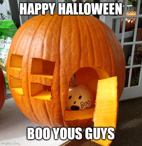 Boo yous guys | HAPPY HALLOWEEN; BOO YOUS GUYS | image tagged in halloween,pumpkin | made w/ Imgflip meme maker