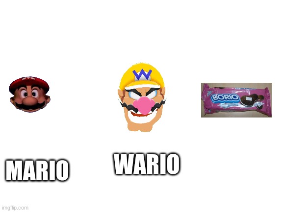 Blank White Template | WARIO MARIO | image tagged in blank white template | made w/ Imgflip meme maker