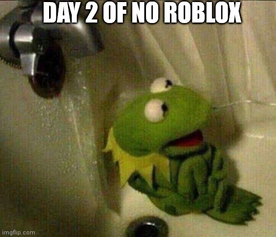 When Will It Comeee Back!?!?! Also Happy Halloween Guys! | DAY 2 OF NO ROBLOX | image tagged in kermit crying terrified in shower,pain,end my suffering,happy halloween,come back | made w/ Imgflip meme maker