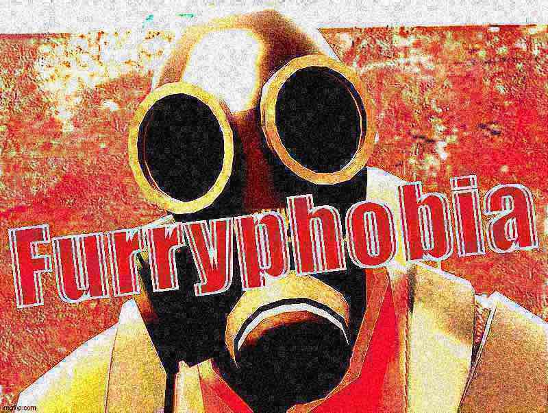 Pyro furryphobia deep-fried Blank Meme Template