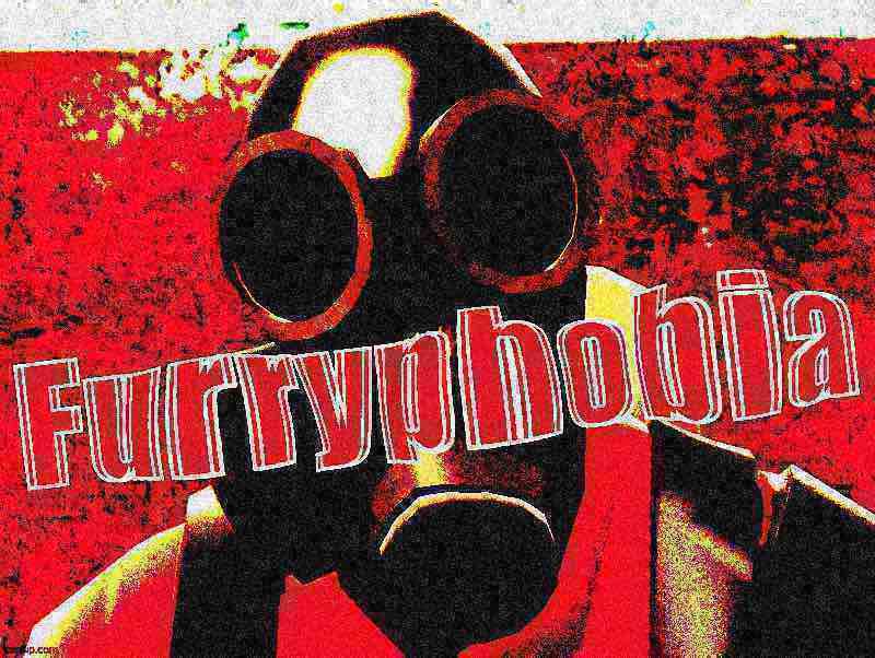 Pyro furryphobia deep-fried 1 Blank Meme Template