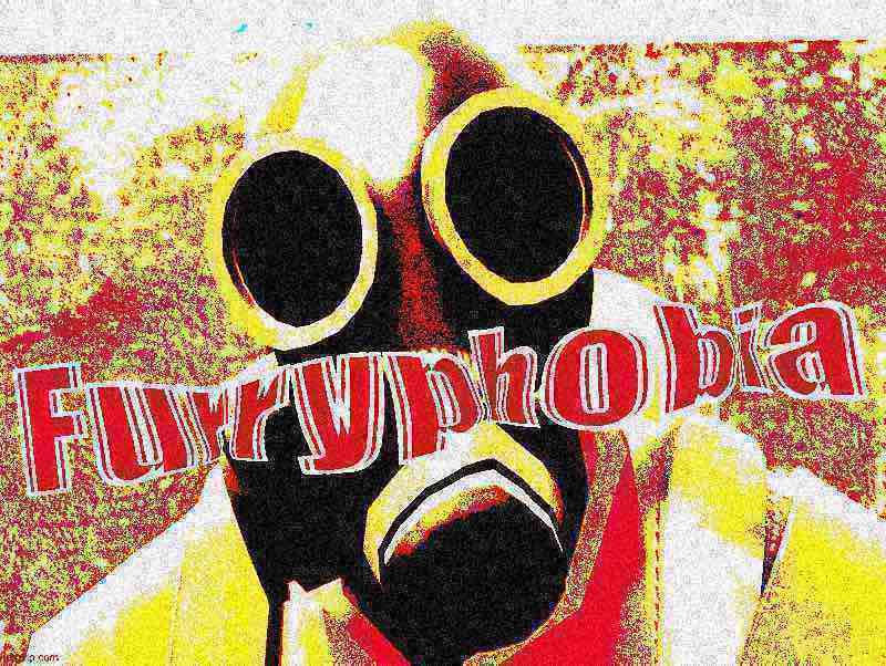 Pyro furryphobia deep-fried 3 Blank Meme Template