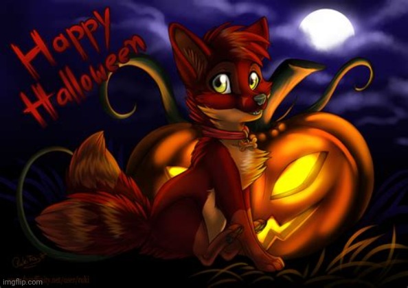 Happy Halloween! | image tagged in happy halloween,furry | made w/ Imgflip meme maker