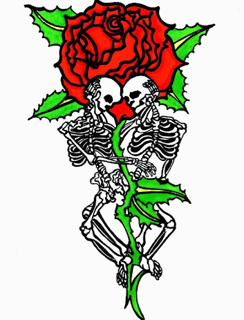 High Quality skull and roses Blank Meme Template