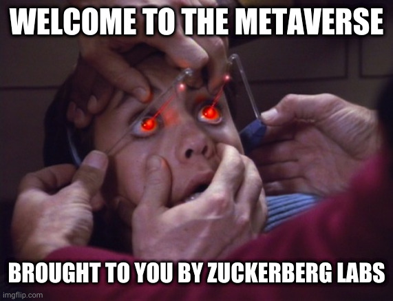 Metaverse | WELCOME TO THE METAVERSE; BROUGHT TO YOU BY ZUCKERBERG LABS | image tagged in memes | made w/ Imgflip meme maker