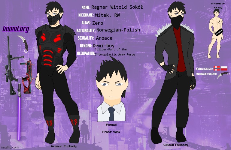 Finally finished some art of Zero, an OC of mine. Base lineart is by Roxoah on D.A | made w/ Imgflip meme maker