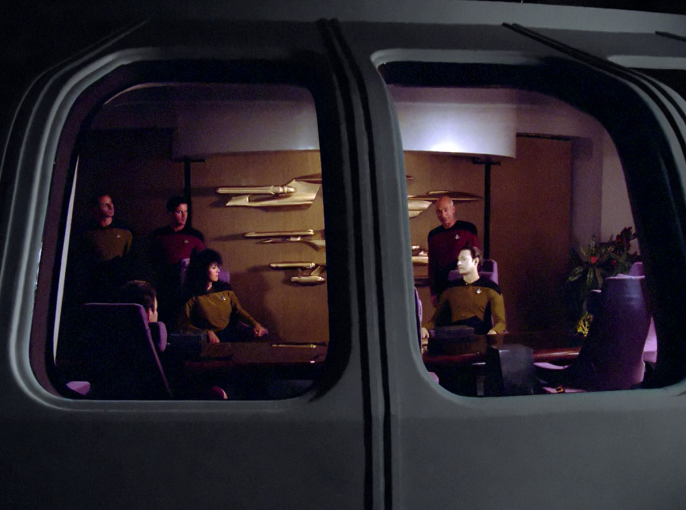 Star Trek TNG Conference Room From Outside Space Blank Meme Template