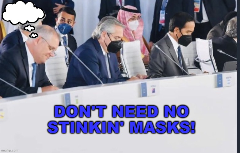 We Don't Need No Stinkin' Masks | DON'T NEED NO STINKIN' MASKS! | image tagged in covid | made w/ Imgflip meme maker