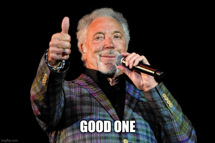 Tom Jones | GOOD ONE | image tagged in tom jones | made w/ Imgflip meme maker