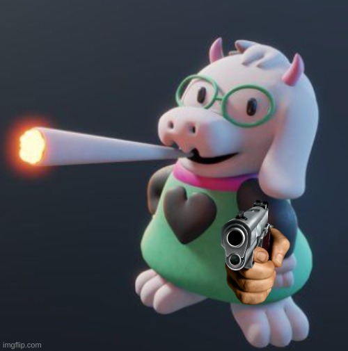 image tagged in 3d ralsei smoking a fat blunt | made w/ Imgflip meme maker