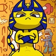 High Quality Ankha and Starecrown Blank Meme Template